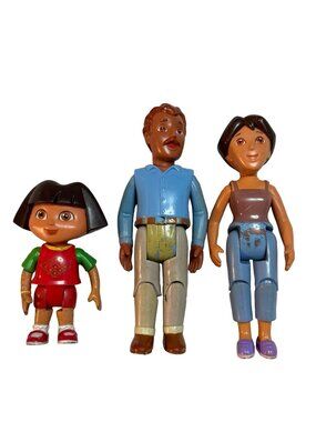 2004 Mattel Dora Explorer Talking House B9620 Mami Papi H3344 Dora Figures